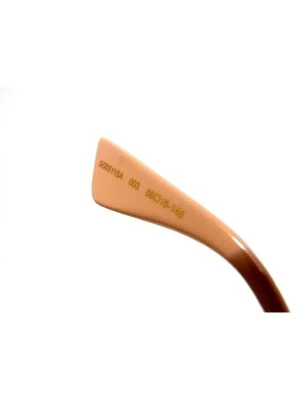 Gucci Sunglasses Interlocking Bee Brown Beige Gold Acetate Metal Asian